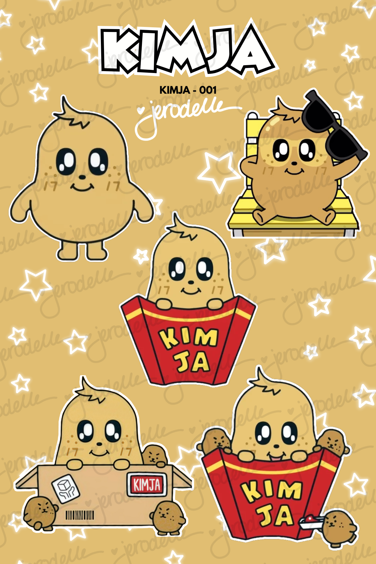 KIMJA - 001 - DECO STICKER SHEET