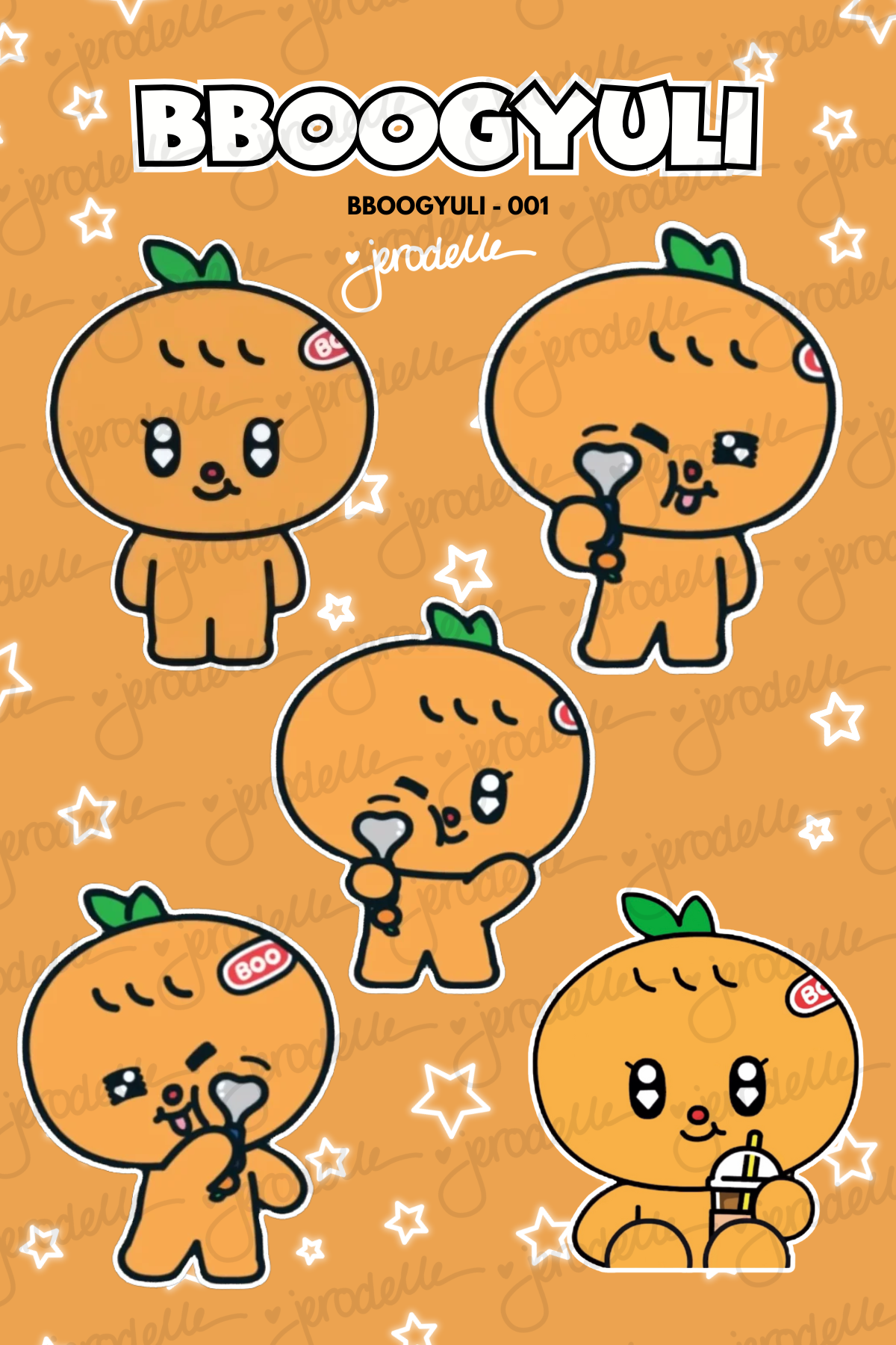BBOOGYULI - 001 - DECO STICKER SHEET