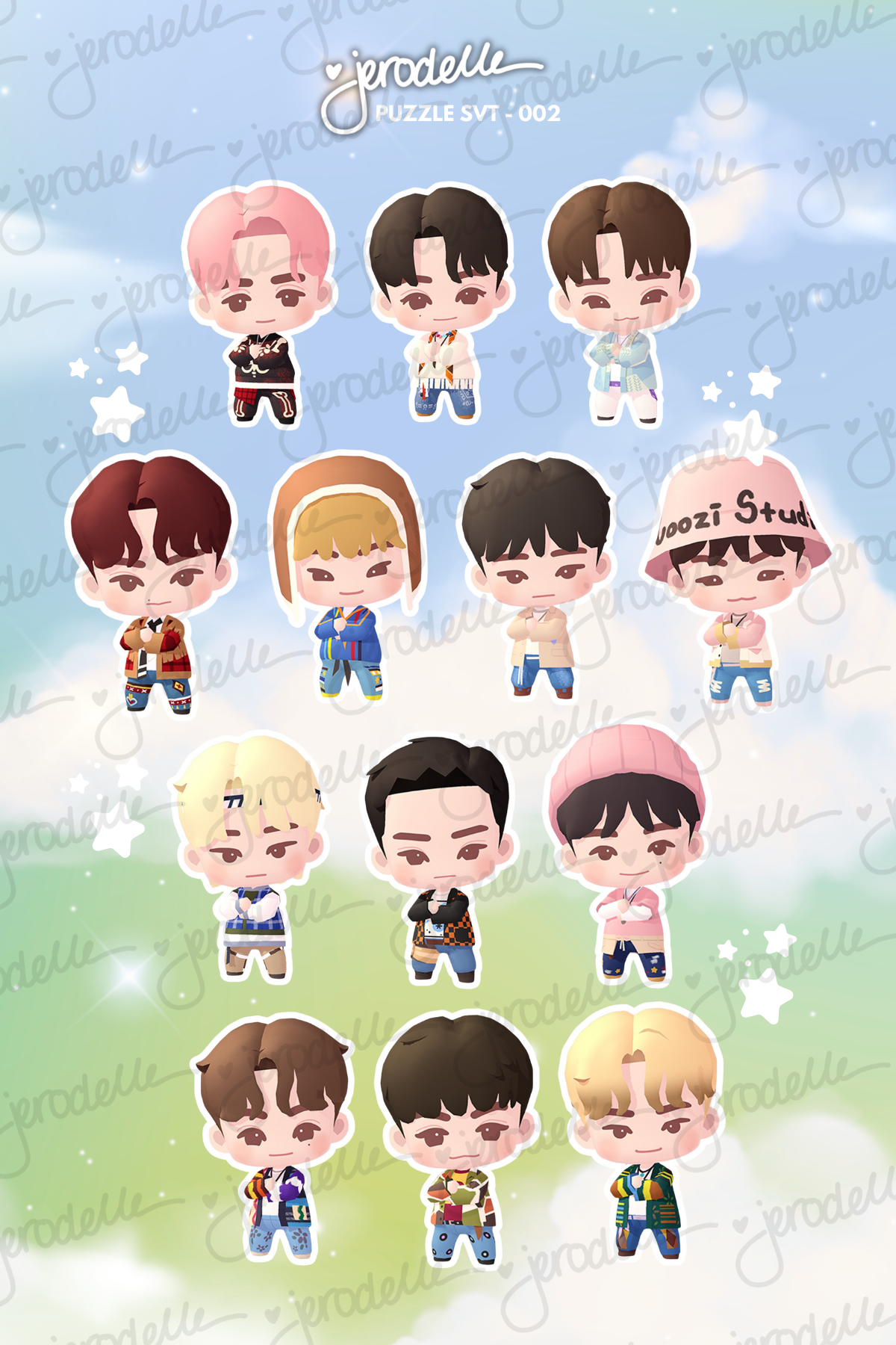 PUZZLE SVT - 002 - DECO STICKER SHEET