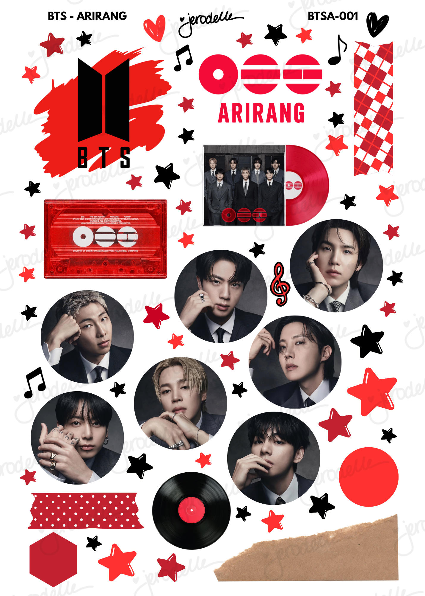 BTS ARIRANG Deco Sheet
