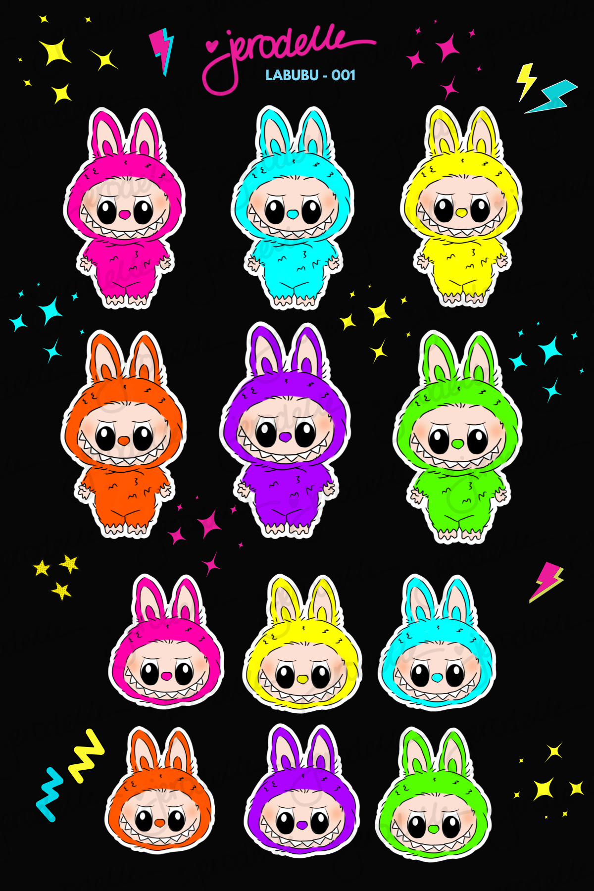 LABUBU - 001 - DECO STICKER SHEET