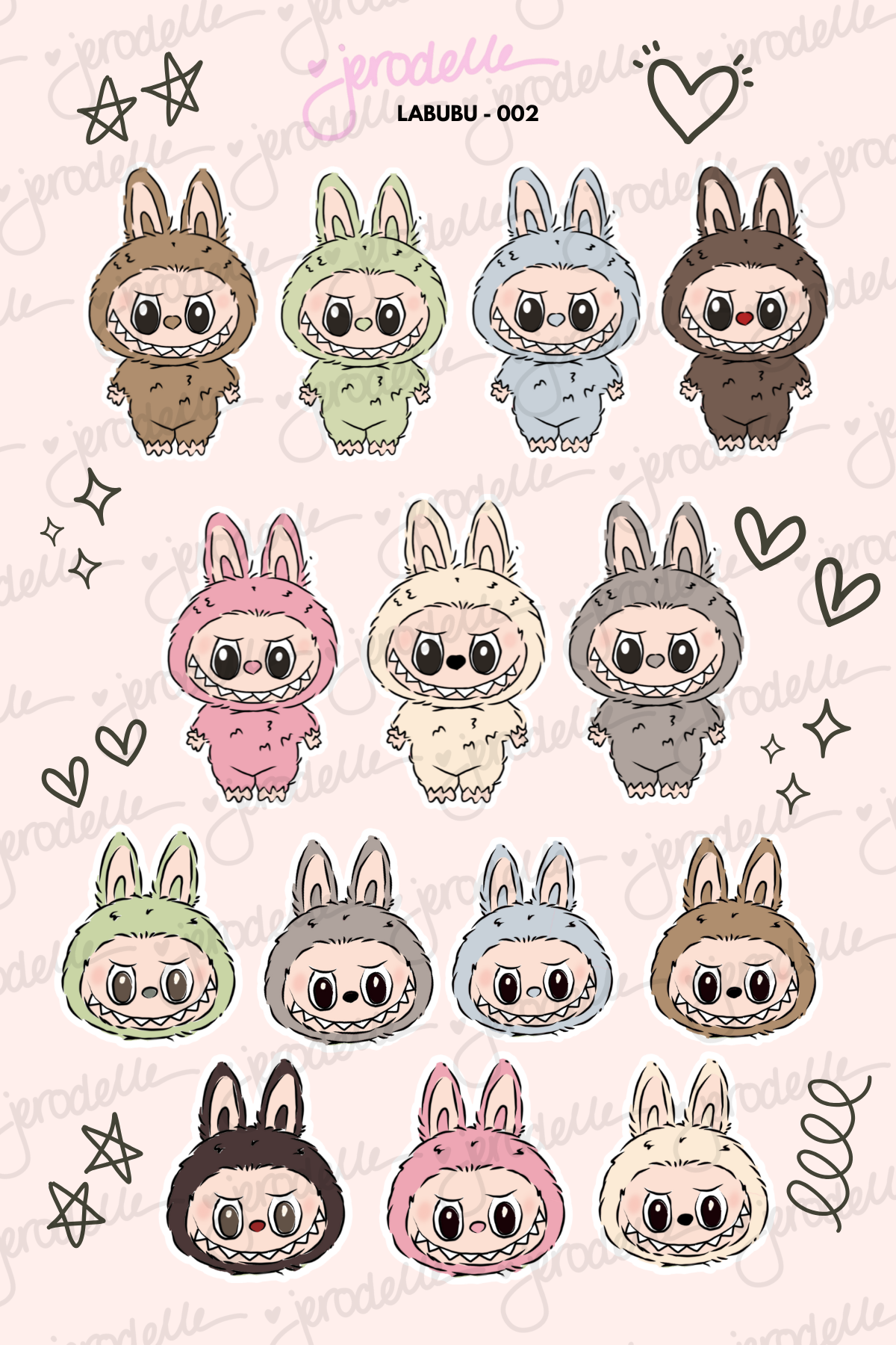 LABUBU - 002 - DECO STICKER SHEET