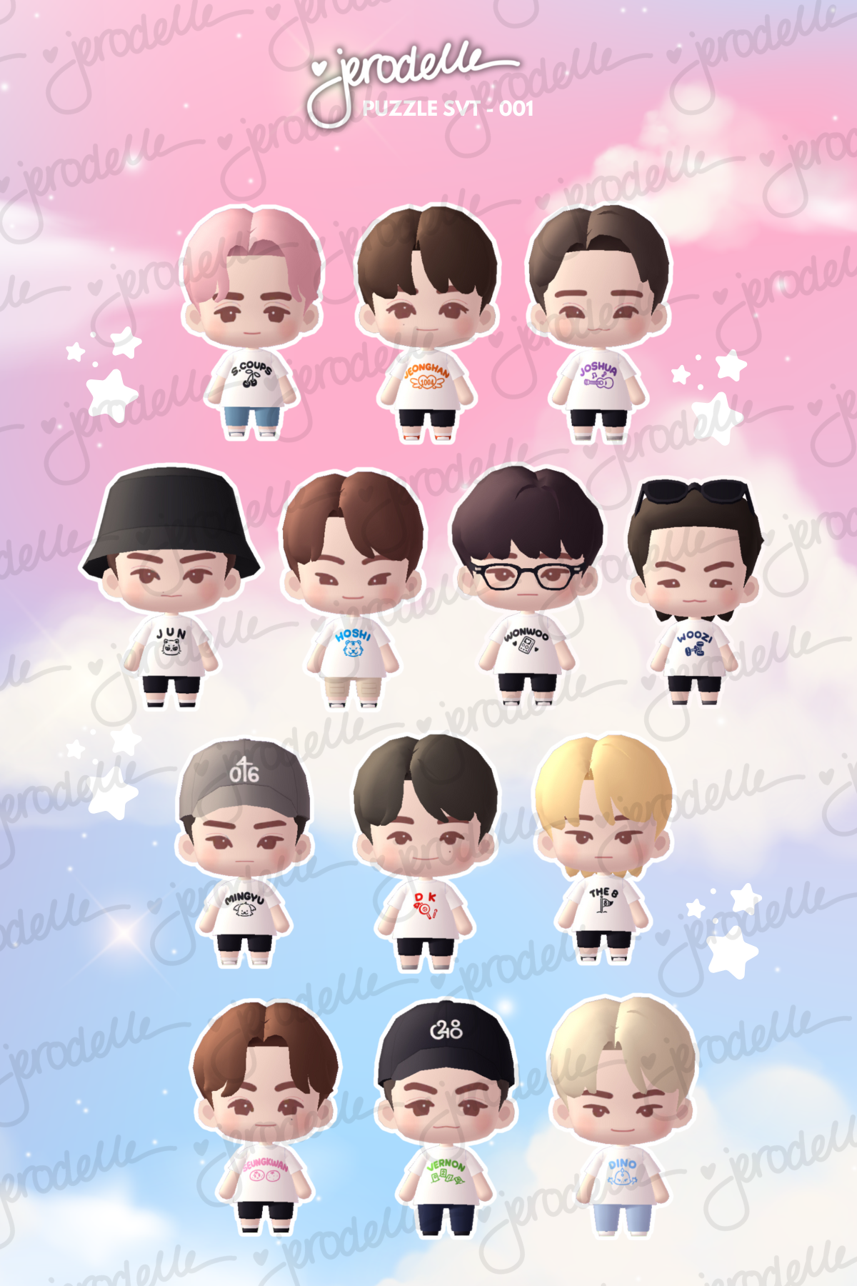PUZZLE SVT - 001 - DECO STICKER SHEET
