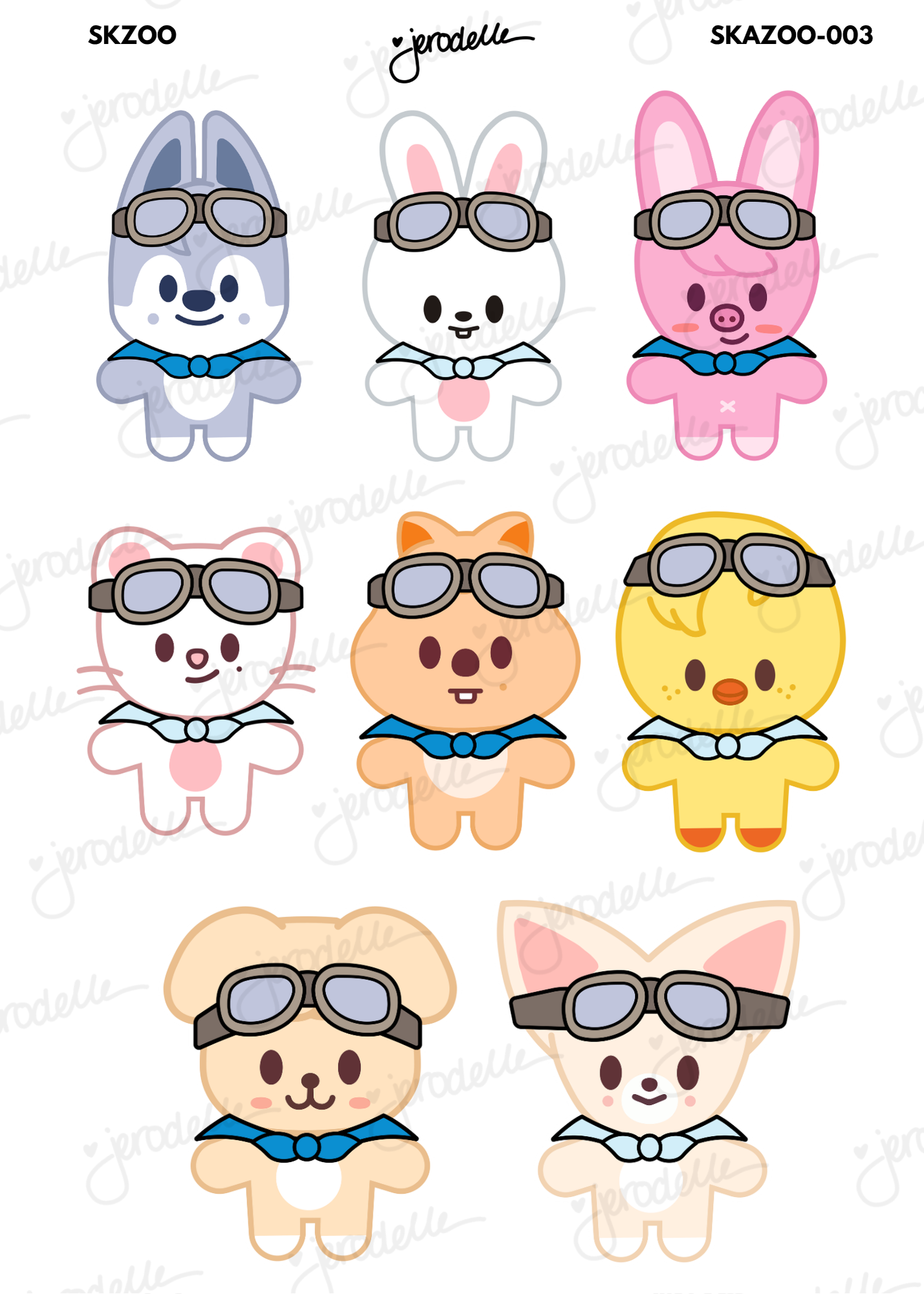 SKZOO 003 Sticker sheet