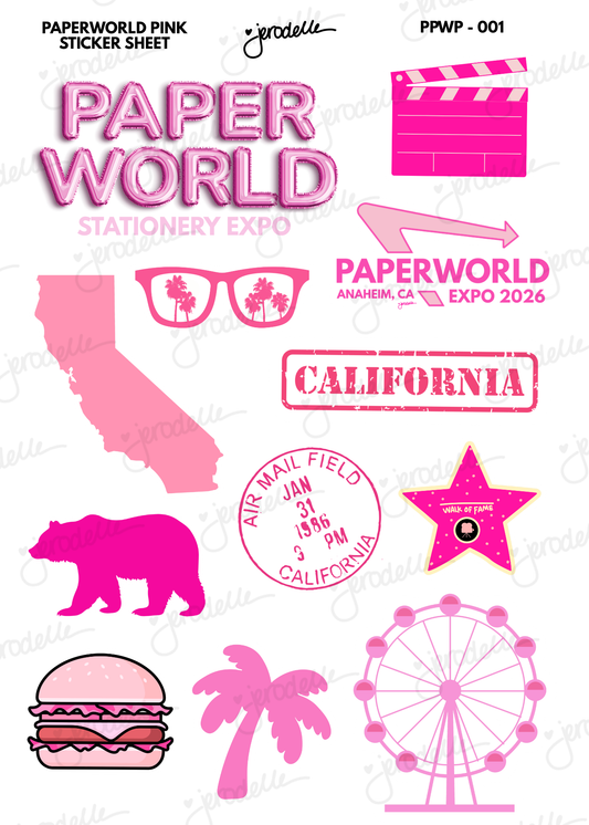 Paperworld Pink Sticker Sheet